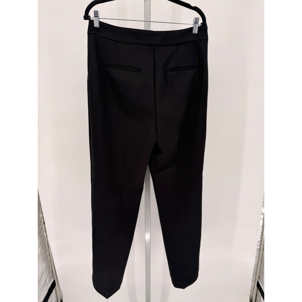 Ann Taylor Womens Black Ponte Knit Ankle Trousers Slim Leg Dress Pants Size 10